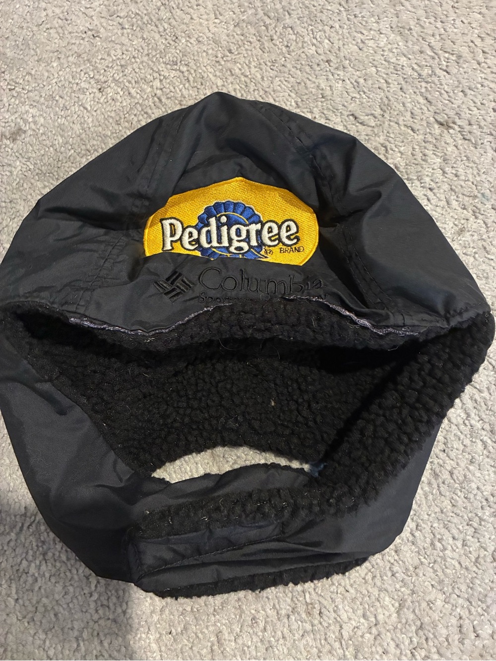 Columbia Black Fleece-Lined Hat with Pedigree Patch